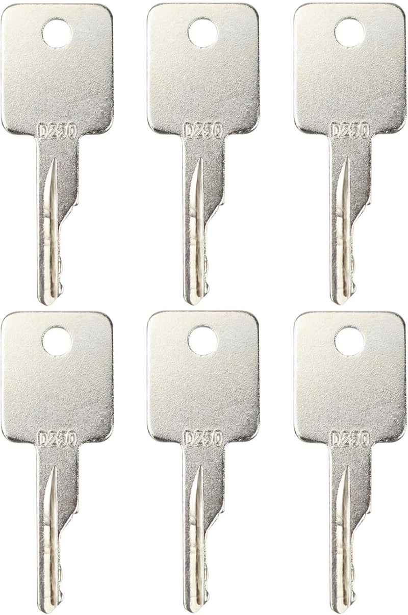 gradora 6693241 6PCS Ignition Keys Replacement for Bo-bcat TER-ex GRO-ve JL-G Br-oce Ditch Witch Heavy Equipment 307852A1 6709527 714602 A77313 D250 - Image 1